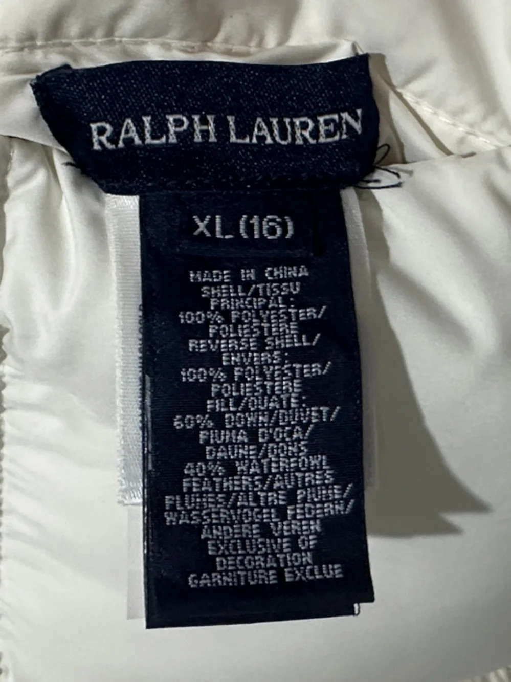 Ralph Lauren Pink Puffer Vest with Green & Navy Trim